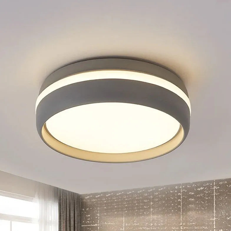 Round Dual-Tone Frame Ceiling Light for Hallway