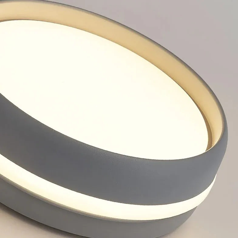 Round Dual-Tone Frame Ceiling Light for Hallway