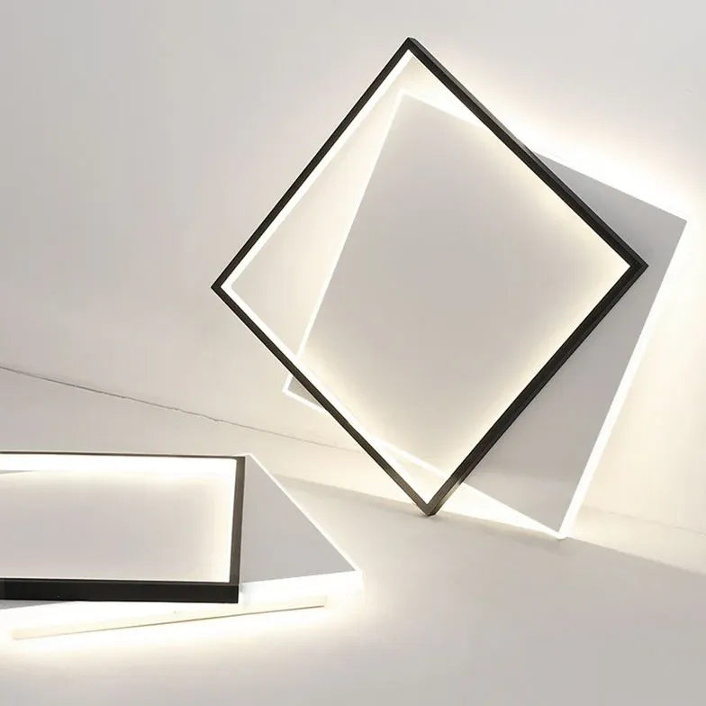 Black and White Dual-Tone Square Ceiling Light