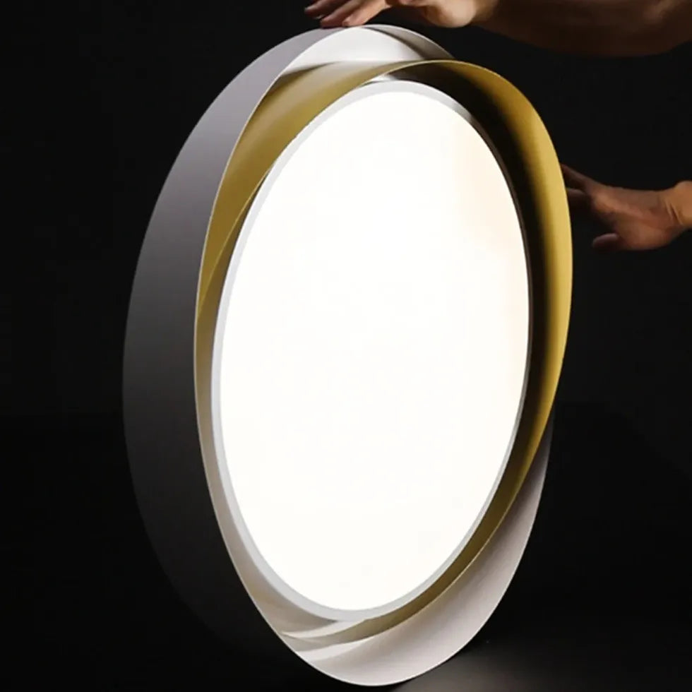 Dual-Tone Round Stylish Ceiling Light for Bedroom