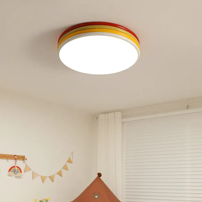 Colorful Round Glossy Modern Ceiling Light