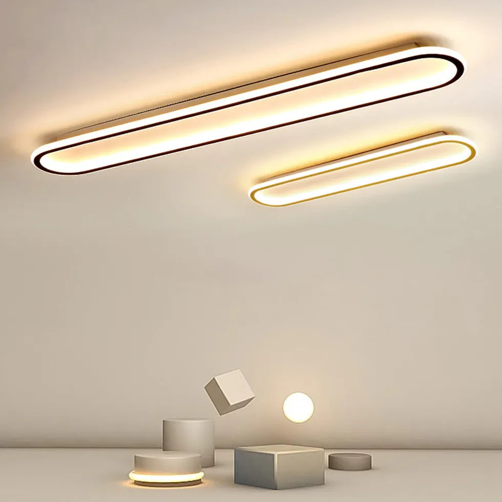 Elongated Oval LED Modern Flush Ceiling Lights