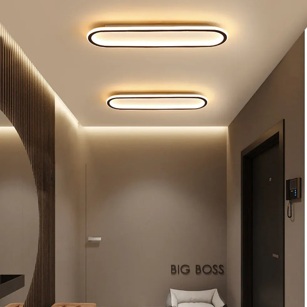 Elongated Oval LED Modern Flush Ceiling Lights