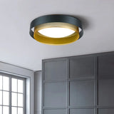 Dual-Tone Round Acrylic Ceiling Light for Bedroom