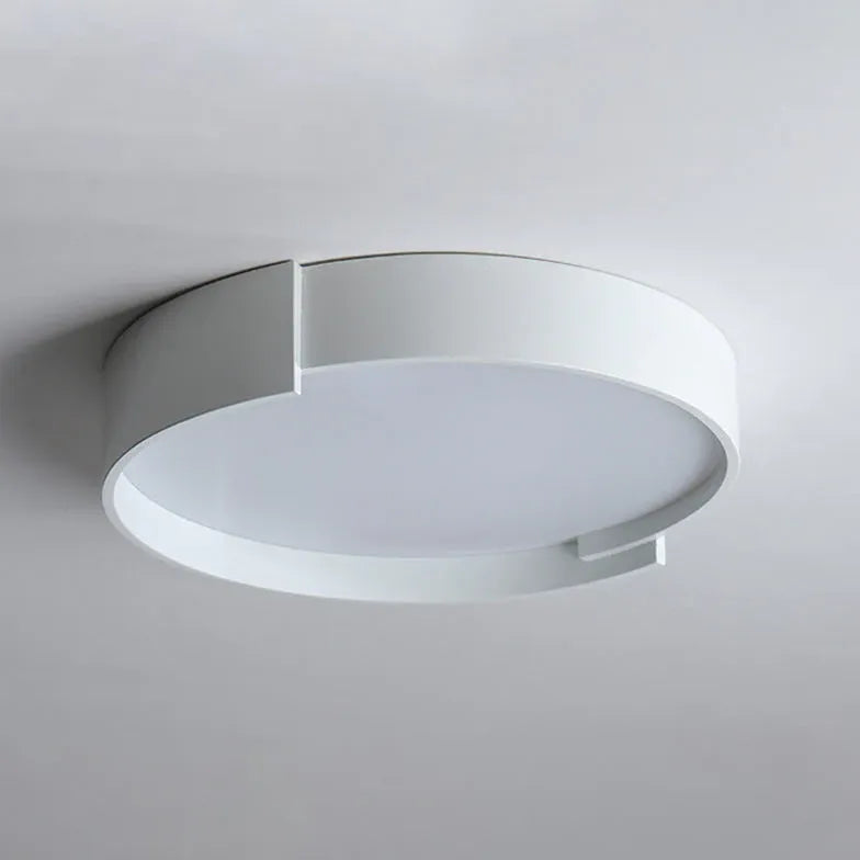 Notched Round Minimalist Ceiling Light