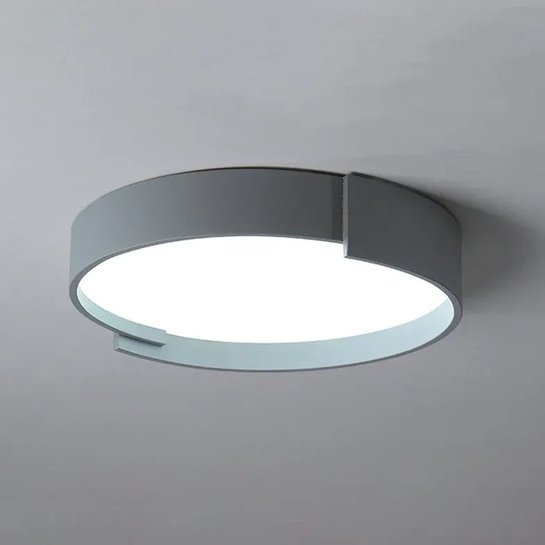 Notched Round Minimalist Ceiling Light