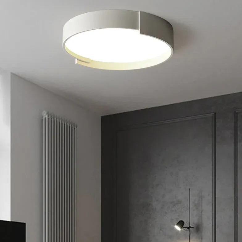 Notched Round Minimalist Ceiling Light