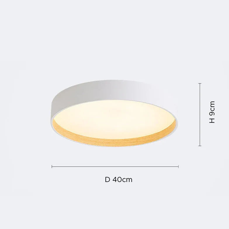 Gray Round Minimalist Modern Ceiling Light