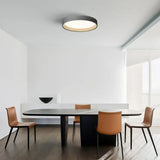 Gray Round Minimalist Modern Ceiling Light