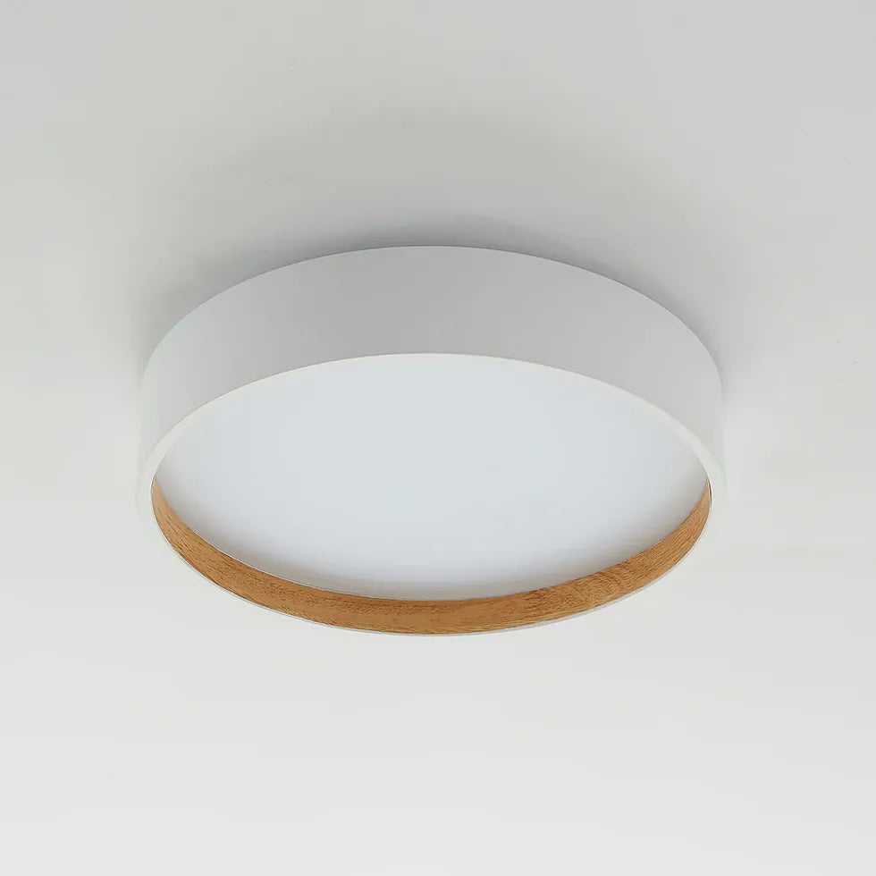 Gray Round Minimalist Modern Ceiling Light