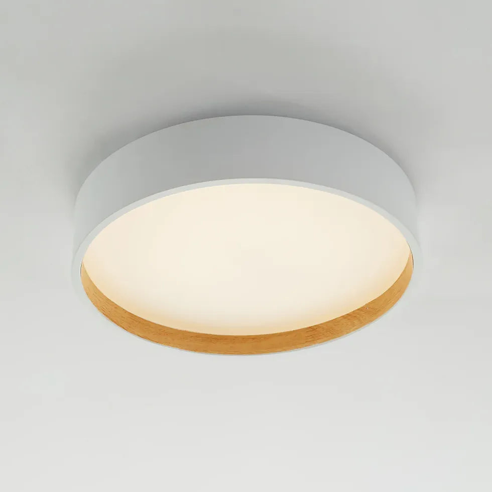 Gray Round Minimalist Modern Ceiling Light