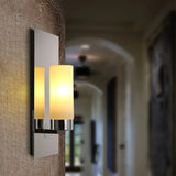 Cylindrical White Glass Modern Wall Lights