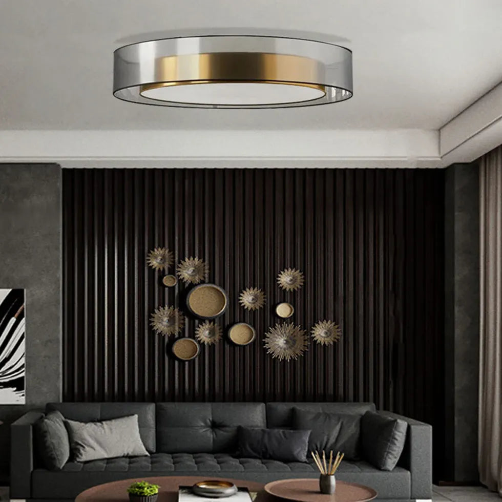 Double-Layer Frame Round PVC Ceiling Light