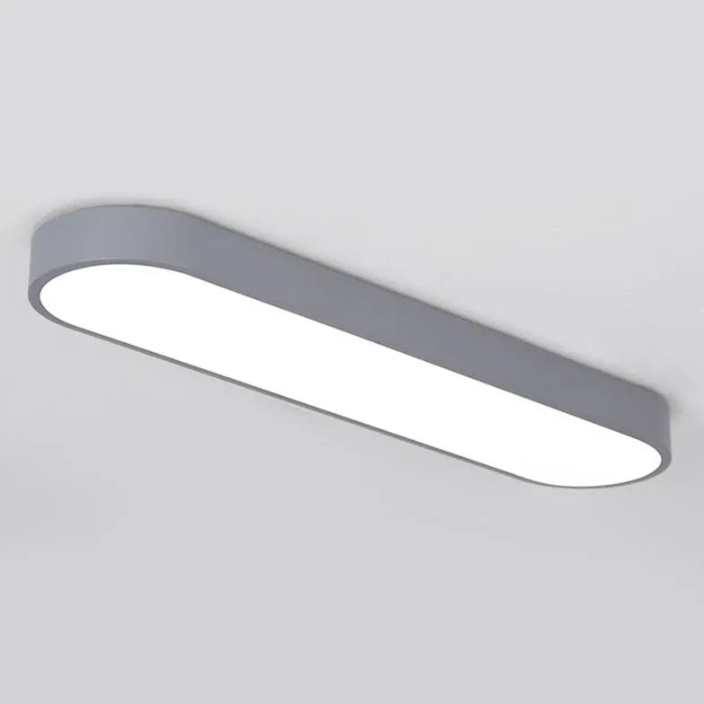 Long Oval Black and White LED Ceiling Light