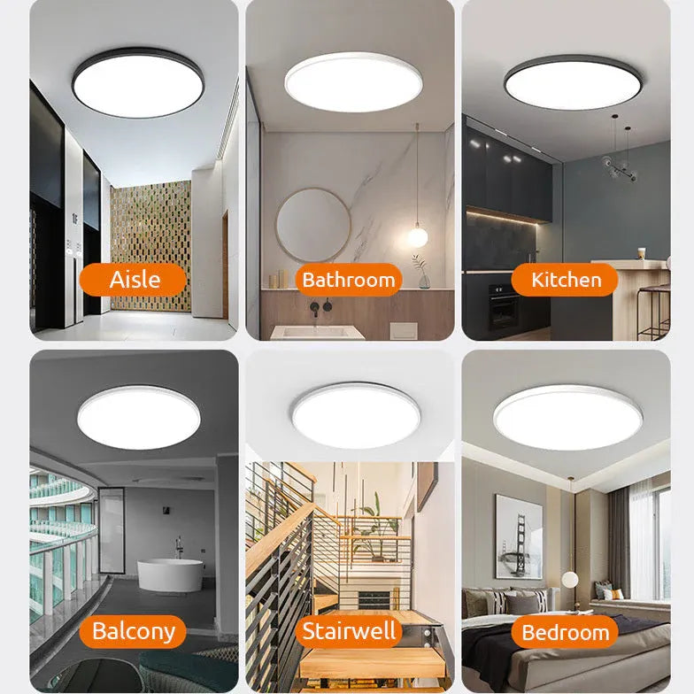 Slim Round Bathroom Flush Ceiling Lights