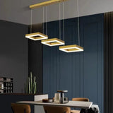 Three-Head Rectangular Metal Pendant Light