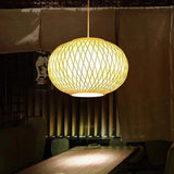 Japanese Bamboo Woven Style Pendant Light