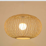 Japanese Bamboo Woven Style Pendant Light