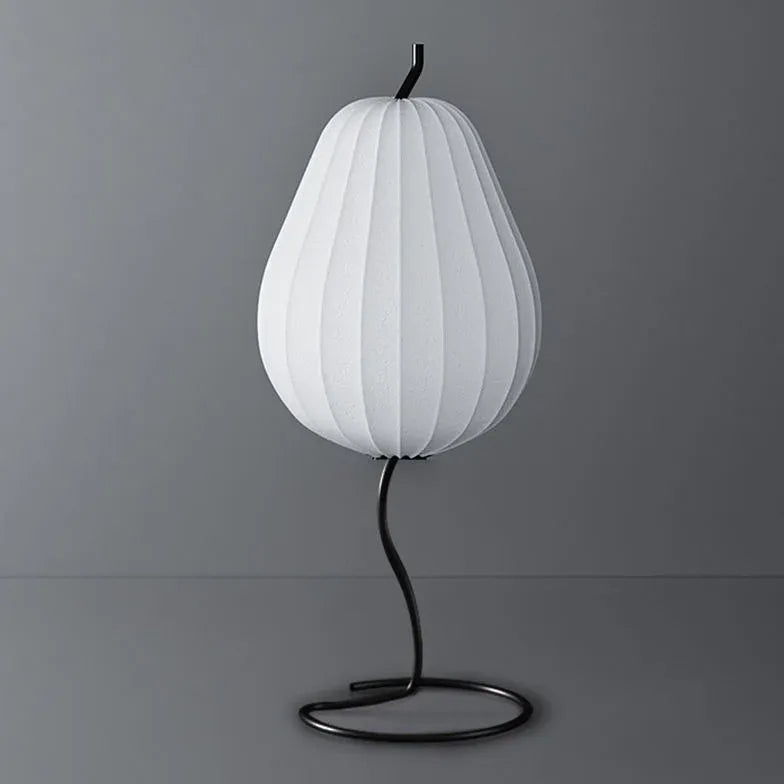 Pear Fabric Stripe Modern Floor Lamp