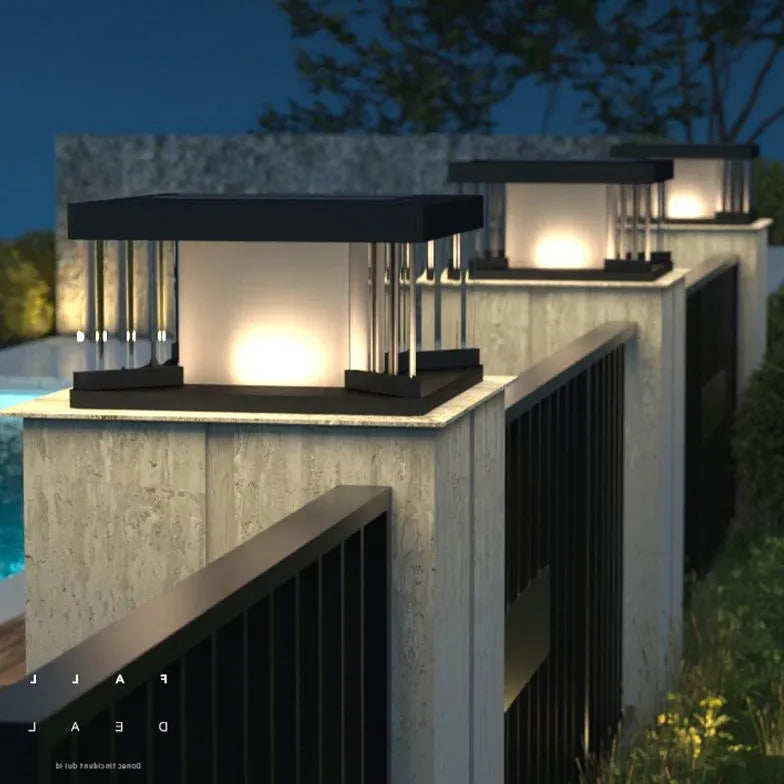 Modern Waterproof Solar Outdoor Pillar Lights