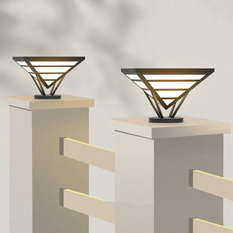 Pyramid Shape Led Outdoor Pillar Lights