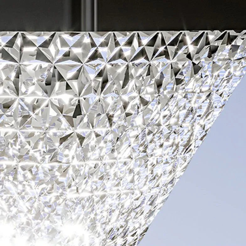 Diamond Faceted Solar Outdoor Pillar Lights