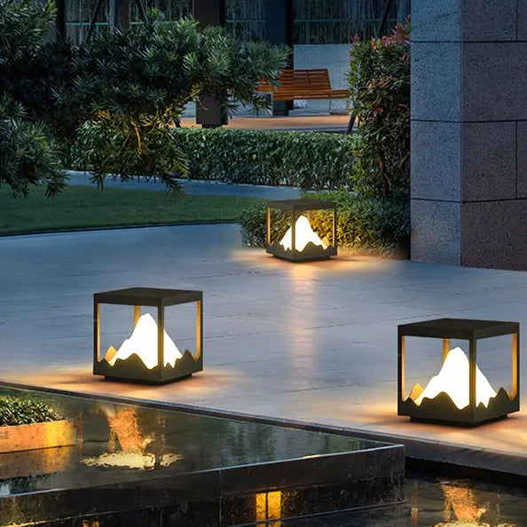 Mountain Peak shaped Outdoor Pillar Lights