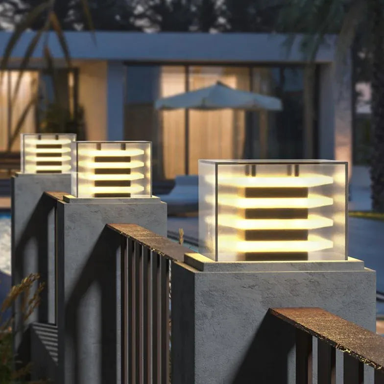 Layer Led Modern Outdoor Pillar Lights