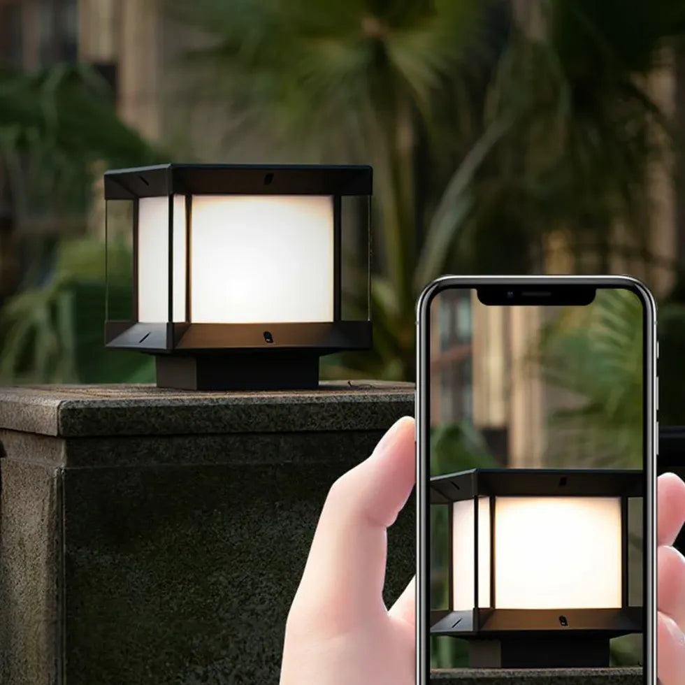 Square Solar Outdoor Pillar Lights