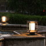 Square Solar Outdoor Pillar Lights