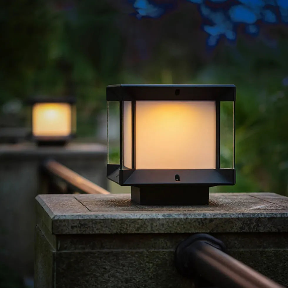 Square Solar Outdoor Pillar Lights