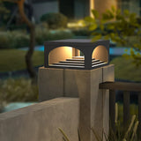 Square Solar Outdoor Column Headlight for Terrace