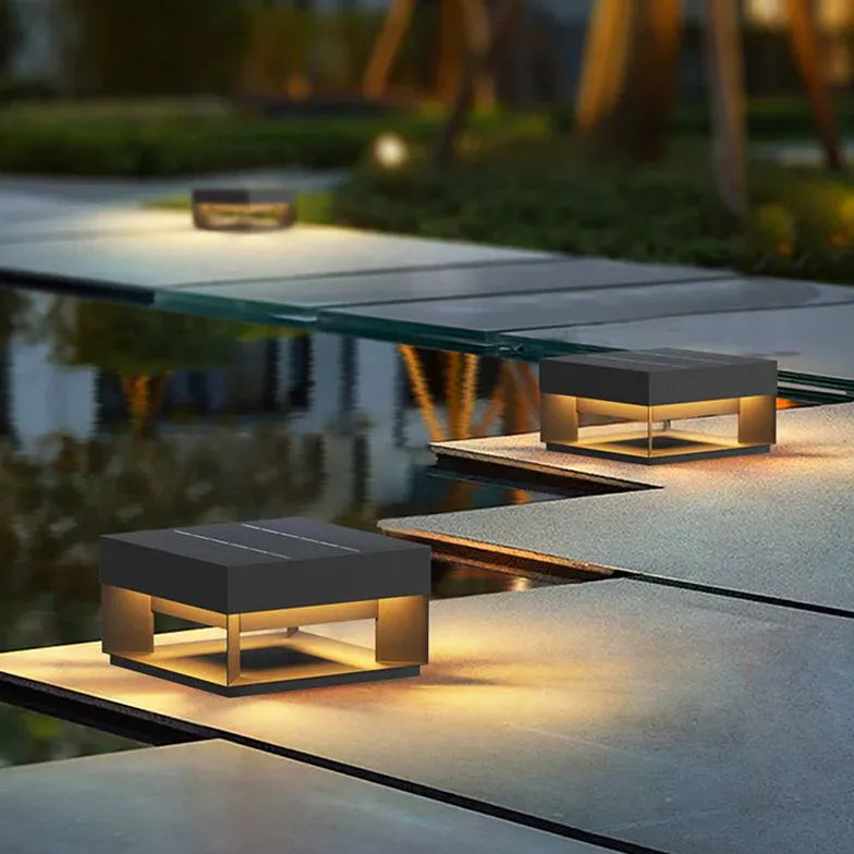 Waterproof Solar Square Outdoor Pillar Lights