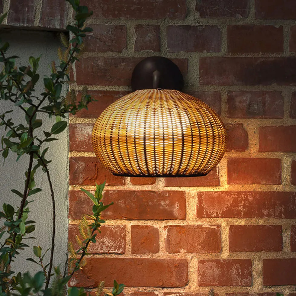 Boho Wall Lights Rattan Outdoor