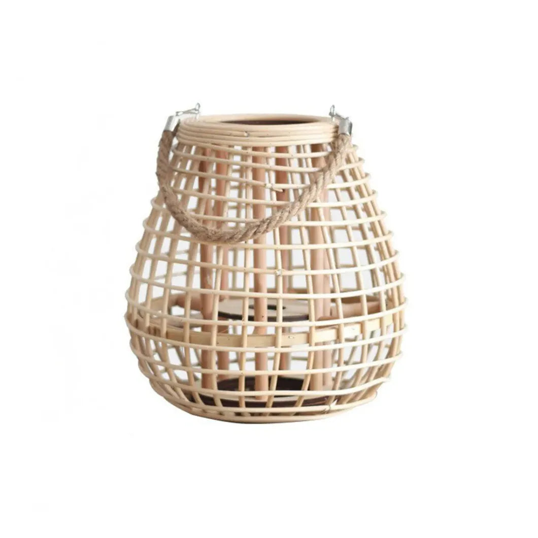 Handheld rattan candle holder outdoor floor lamp