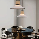 Rattan PVC Mixed Materials Pendant Light