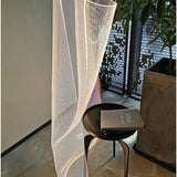 Acrylic Transparent Flowing Fabric Design Floor Lamp