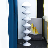 Multiple Streamlined Flat-Sphere Modern Floor Lamp