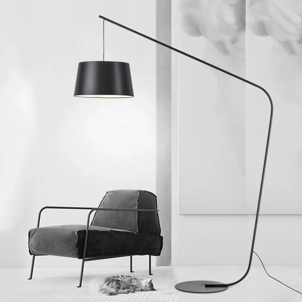 Large Black Arched Floor Lamp