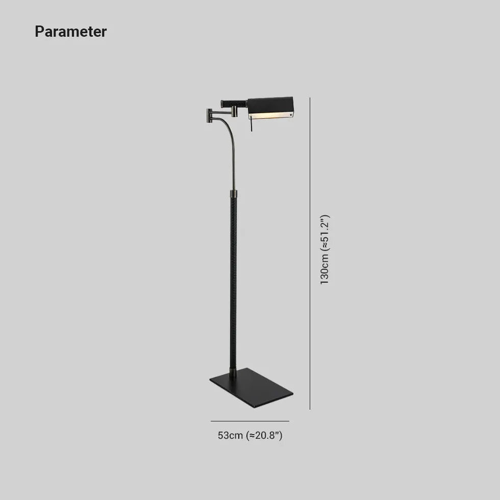 Rectangular Black Curved Minimalist Floor Lamp