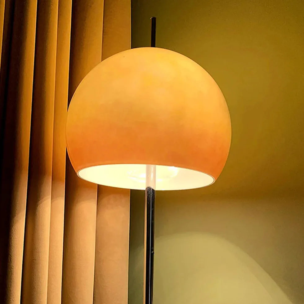 Orange Sphere Warm Light Floor Lamp