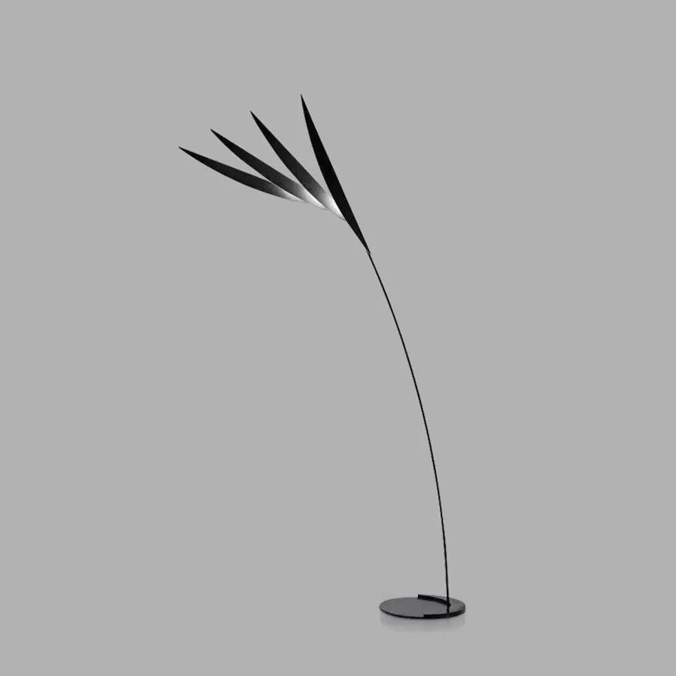 Black Leaf Design Modern Floor Lamp