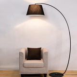 Wide Lampshade Curved Minimalist Floor Lamp