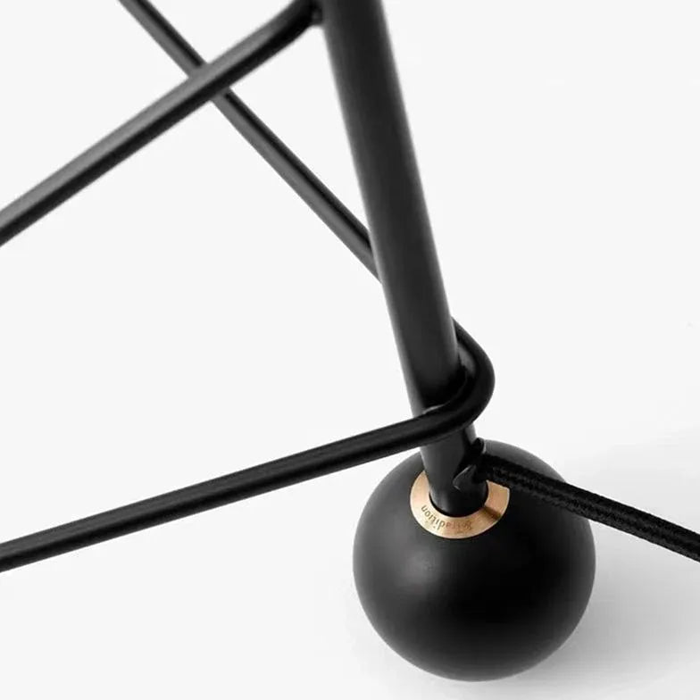 Black Conical Minimalist Tripod Floor Lamp