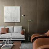 Dual-Headed Gold Disc Modern Minimalist Floor Lamp