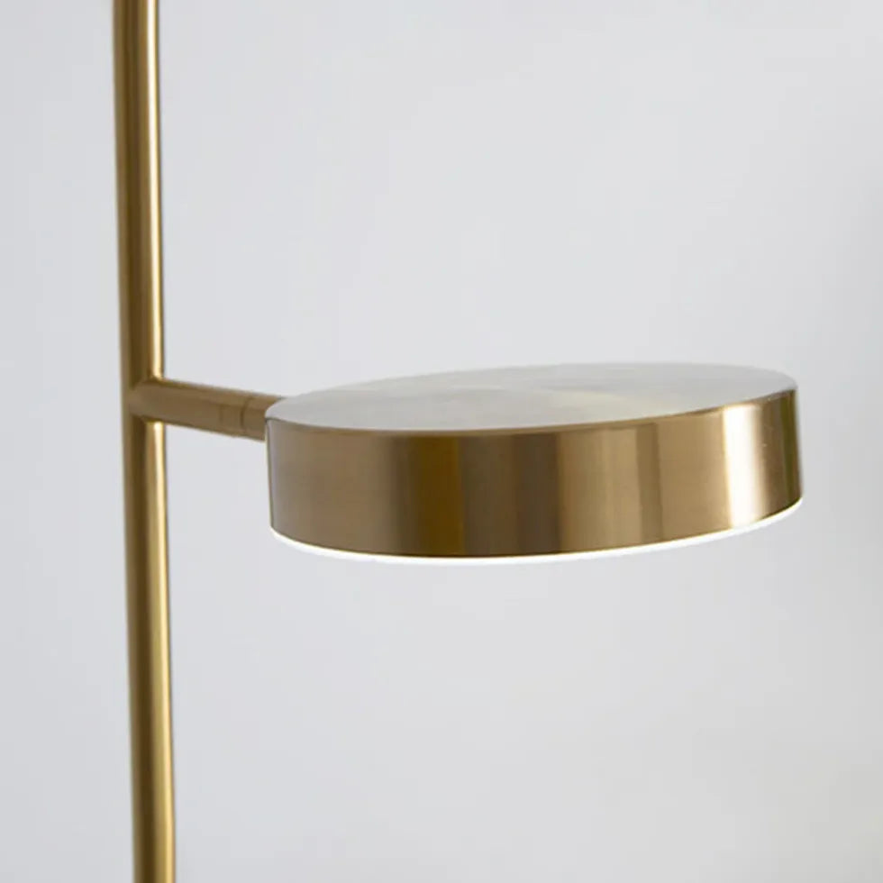 Dual-Headed Gold Disc Modern Minimalist Floor Lamp