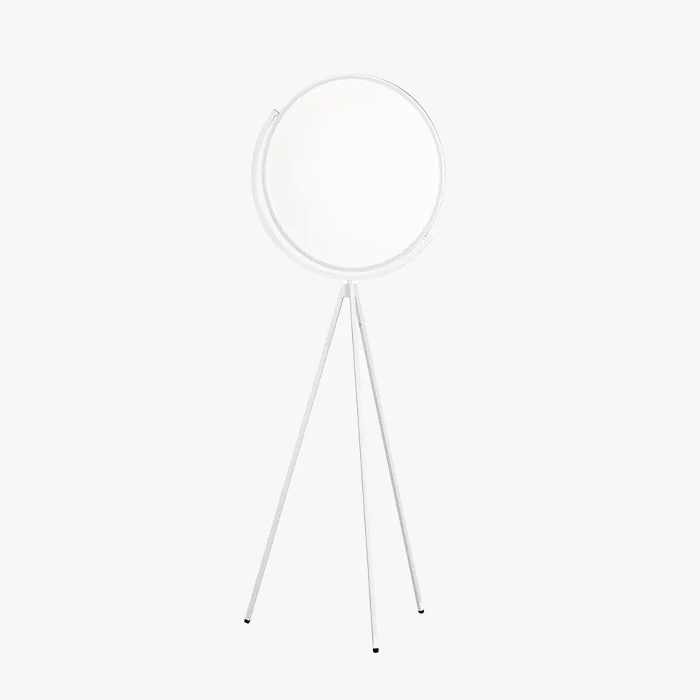 White Living Room Circular Tripod Floor Lamp