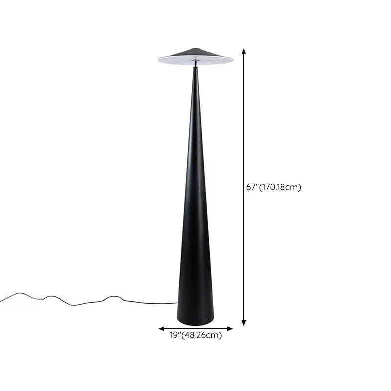 Large Black Mushroom Design Modern Floor Lamp