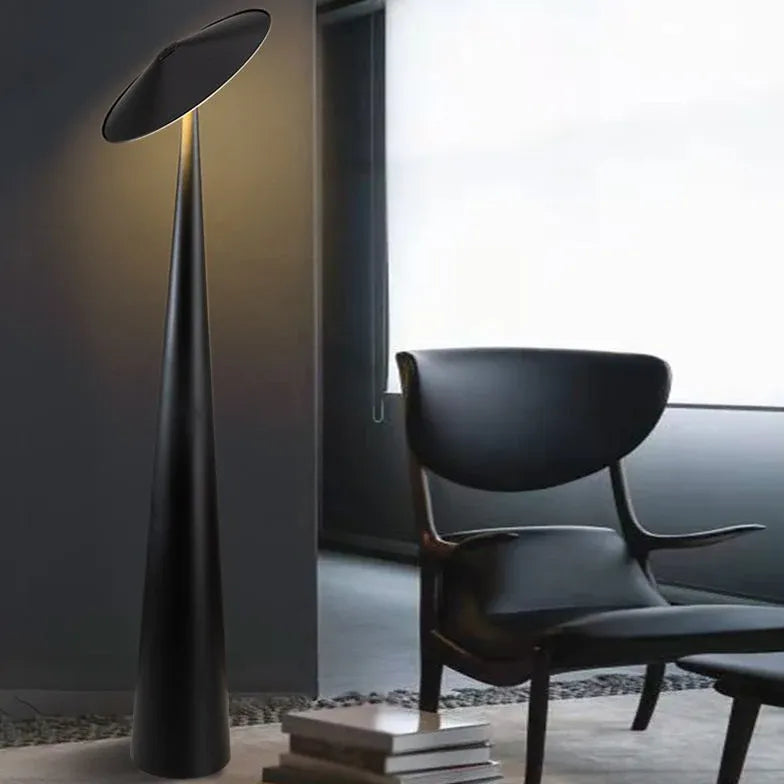 Large Black Mushroom Design Modern Floor Lamp