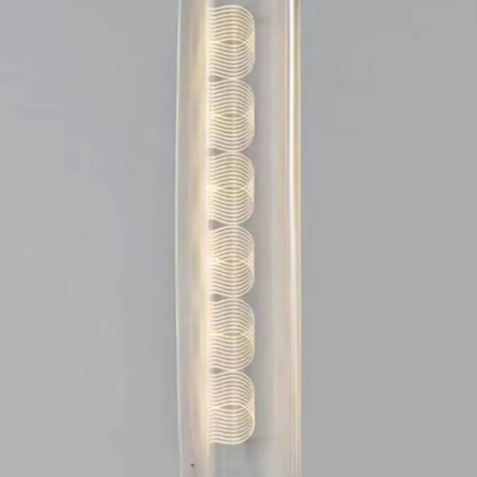 Transparent Cylindrical Minimalist Tall Floor Lamp